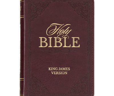 KJV Holy Bible, Mini Pocket Size, Faux Leather Red Letter Edition - Ribbon Marker, King James Version, Burgundy For Discount