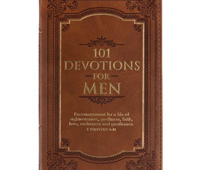 101 Devotions for Men, Encouragement for a Life of Faith, Brown Faux Leather Flexcover Supply