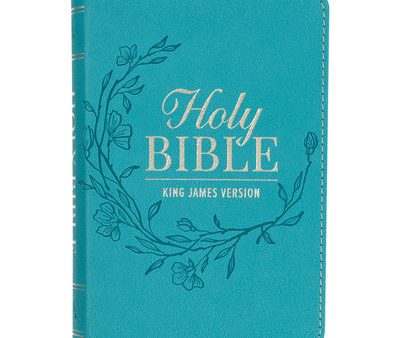 KJV Bible Pocket Faux Leather Teal W Zipper For Discount