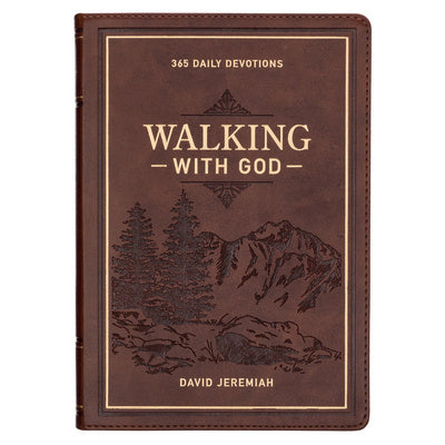 Devotional Walking with God Large Print Faux Leather For Discount